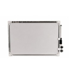 Tabla cu stergere magnetica alba cu doua fete, rama aluminiu 40x60cm