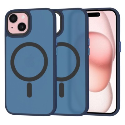 Husa pentru iPhone 15 - Techsuit HaloFrost&amp;nbsp;MagSafe Series - Deep Blue foto