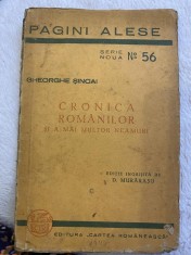 Gheorghe Sincai - Cronica romanilor si a mai multor neamuri (1944)