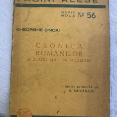 Gheorghe Sincai - Cronica romanilor si a mai multor neamuri (1944)