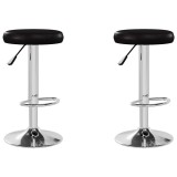 Cumpara ieftin Scaune de bar, 2 buc., negru, piele ecologica