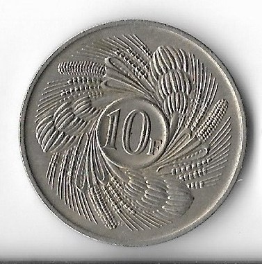 Moneda 10 francs 1968 - Burundi