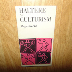 Haltere si Culturism -Regulament