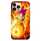 Husa compatibila cu Apple iPhone 14 model Super Saiyan God Goku, Silicon, TPU, Viceversa