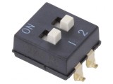 Comutator DIP-SWITCH 2 secțiuni ON-OFF 0,025A 24VDC