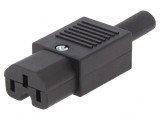 Conector Alimentare AC Mufă Mamă 10A 250V IEC 60320 Drept