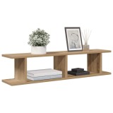 vidaXL Rafturi Perete Stejar Artizanal 90x18x20cm Lemn, Set 2 Buc, Raft Suspendat, Montaj Facil, Design Modern