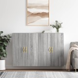 VidaXL Dulapuri montate pe perete, 2 buc, gri sonoma, 69,5x34x90 cm