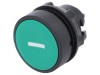 Comutator apăsare 22mm verde