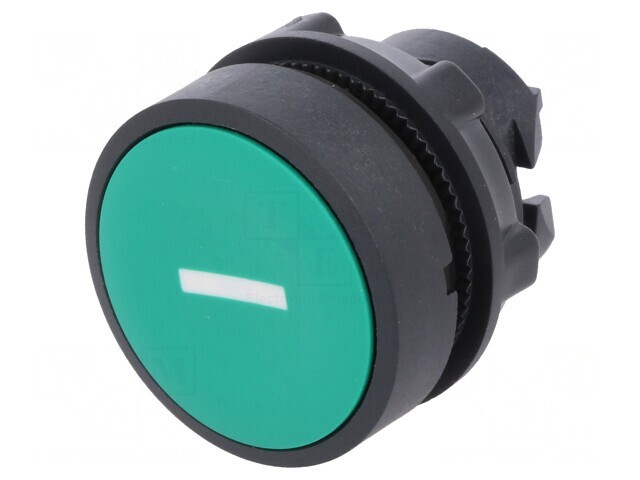 Comutator apăsare 22mm verde