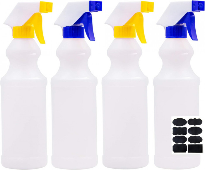 Sticle cu pulverizator Pstic rezistente la scurgeri, pachete de 4 sticle cu pulv