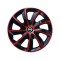 Set 4 Capace Roti 17 inchi (R17), Stig Rosu-Negru, Compatibil cu Nissan