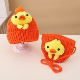 Set portocaliu caciulita si gentuta - Puisor (Marime Disponibila: 9-12 luni)