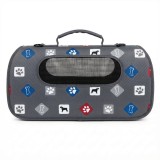 Geantă pliabilă pentru transportul animalelor, Nunbell, plasa respirabilă, 45x28x27cm, Gri