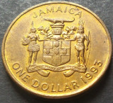 Cumpara ieftin Moneda exotica 1 DOLAR - JAMAICA, anul 1993 * cod 2990 = A.UNC, America de Nord