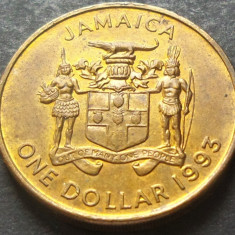 Moneda exotica 1 DOLAR - JAMAICA, anul 1993 * cod 2990 = A.UNC