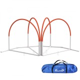 PawHut Kit de Antrenament cu Obstacole pentru Animale de Companie, Set Echipament de Agilitate pentru C&acirc;ini, 89x69x99 cm, Portoccaliu | Aosom Romania