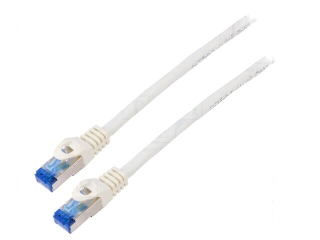 Cablaj Patch Cord S/FTP 6a 15m CCA Alb LSZH 26AWG