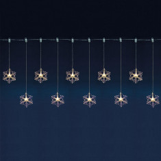 Ghirlanda LED fulgi de zapada, 90 cm, acril, exterior, alb cald foto