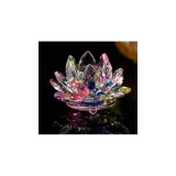 Cumpara ieftin Floare de lotus multicolor din cristal de sticla -8cm