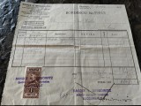 Borderou, factura, 13 apr 1929, Banca Berkowitz, timbru fiscal 1 leu, Ferdinand