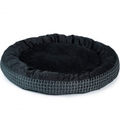 Culcus Confortabil pentru Caini sau Pisici oval, diametru 70 cm, negru foto