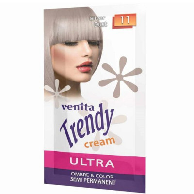 Sampon Colorant si Nuantator, Trendy Cream, Venita,11 - Silver Dust, 35 ml foto