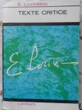 Texte Critice Eugen Lovinescu - Editura Tineretului 1968, 380 pagini - Biografii, Carte Veche