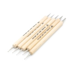 Set 5 punctatoare pentru manichiura din lemn