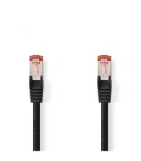 Cablu SFTP Cat6 30m negru RJ45 tata - RJ45 tata Nedis foto