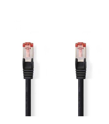 Cablu SFTP Cat6 30m negru RJ45 tata - RJ45 tata Nedis foto