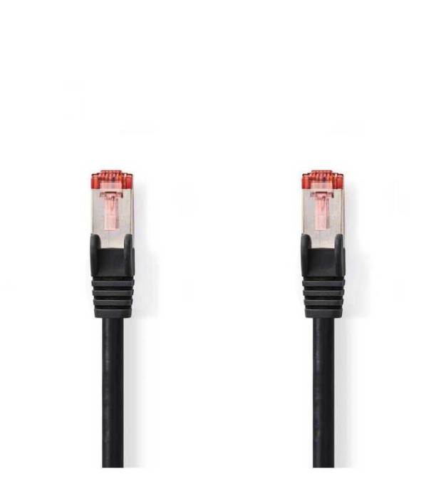 Cablu SFTP Cat6 30m negru RJ45 tata - RJ45 tata Nedis