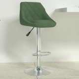 VidaXL Scaun de bar, verde &icirc;nchis, catifea