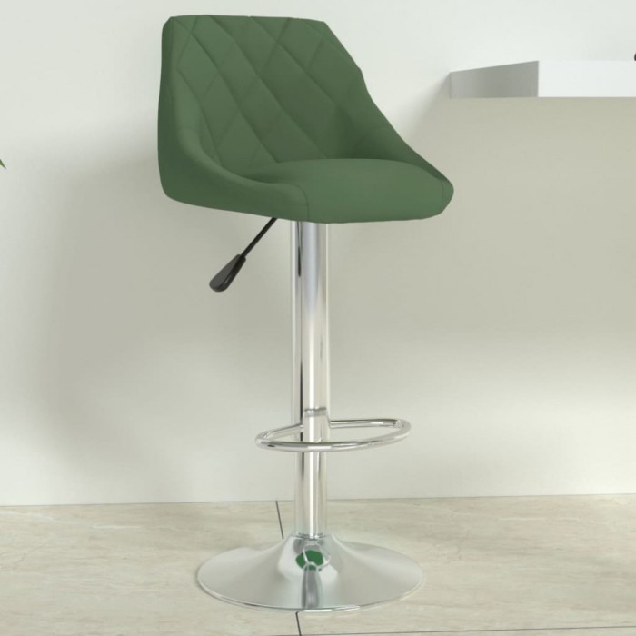 Scaun de bar, verde &icirc;nchis, catifea