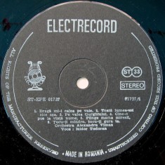 Disc Vinil Izidor Tudoran - Cine-o Pus La Viață Nume-Electrecord-ST-EPE 01737