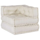 Cumpara ieftin Puf modular crem 70x70x54 țesătură