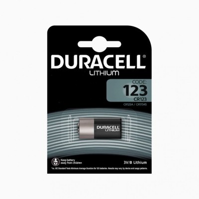 Baterie Duracell CR123A pentru telecomenzi auto, ceasuri, electronice , 3 V , 1550 mAh , negru foto
