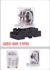Releu Intermediar 220V AC 40A, 3NO+3NC, Montaj Sina DIN