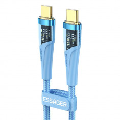 Cablu 2M USB-C la USB-C compatibil WARP Charge 65W pentru OnePlus 9 Pro 8T -Blue