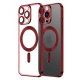 HUSA PROTECTIE TPU ELECTROPLATE, APPLE IPHONE 13 PRO, COMPATIBIL MAGSAFE, ROSU BLISTER