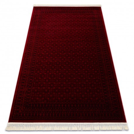 ORIENT 2958 covor visiniu / negru Cadru, clasic, oriental, cu franjuri, 200x290 cm