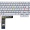 Tastatura Laptop Gaming, Lenovo, IdeaPad 3 16IAH7 Type 82SA, iluminata 8 pini, alba, layout US