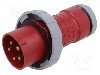 Conector alimentare AC, IEC 60309, IP67, 32A, 415V AC, 5 pini, AMPHENOL - 2CMA166524R1000