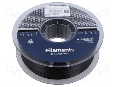 Filament ABS 1,75mm negru 1kg High Speed GEMBIRD foto