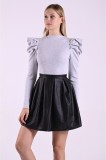 A711-182 Bluza tip body cu umerii supradimensionati