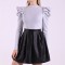A711-182 Bluza tip body cu umerii supradimensionati