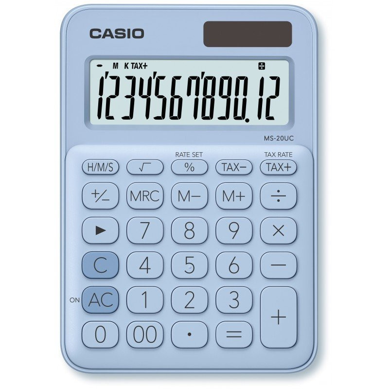 Calculator de birou, 12 Digits, dual power - Casio, model MS-20UC-LB |  Okazii.ro