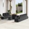 vidaXL Set de canapele pentru grădină 10 pcs Negru 80 x 80 x 71 cm 3364694