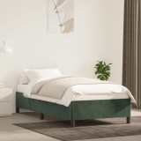 VidaXL Cadru de pat fără saltea, verde &icirc;nchis, 90x200 cm, catifea 347303