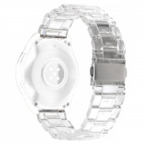 Curea polimer, compatibila Garmin Forerunner 245, telescoape Quick Release, Transparent Effect